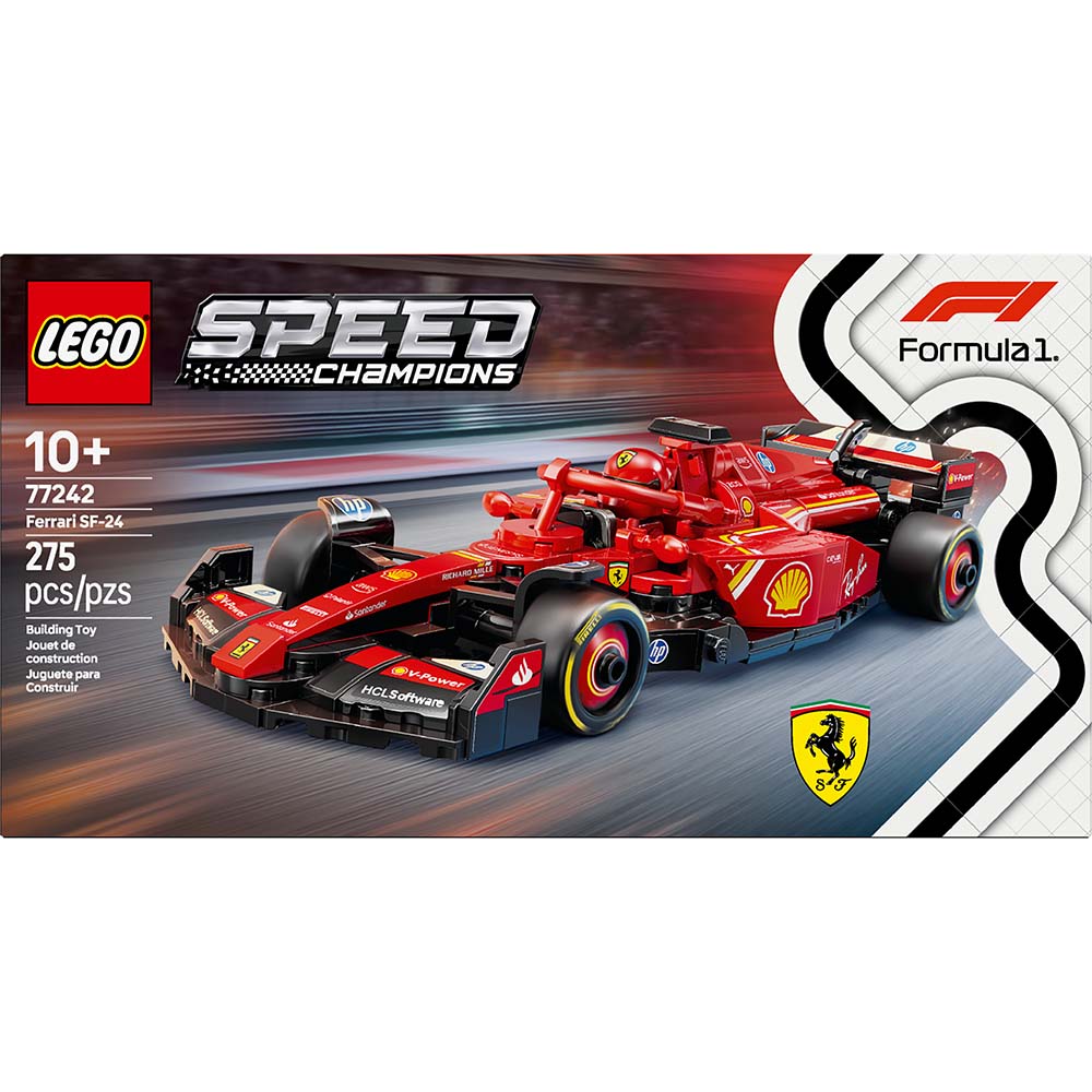 LEGO Coche de Carreras Ferrari SF-24 F1 77242: Set de construcción de 275 piezas - Edad 10+