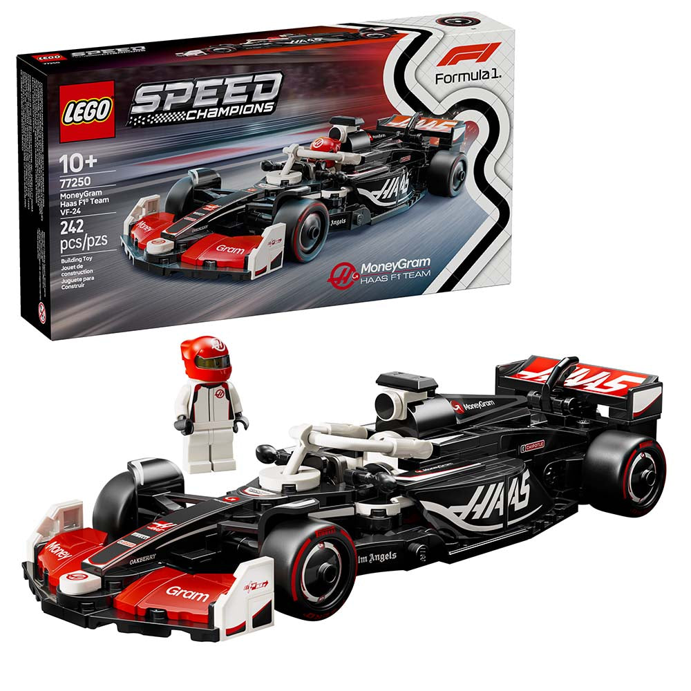 LEGO Coche de Carreras MoneyGram Haas F1 Team VF-24 77250: Set de construcción de 242 piezas - Edad 10+