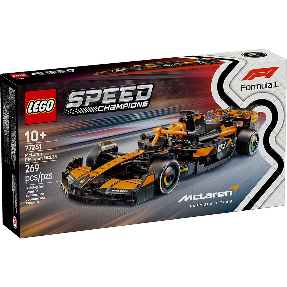 LEGO Speed Champions Coche de Carreras McLaren F1 Team MCL38 77251: Set de construcción de 269 piezas - Edad 10+