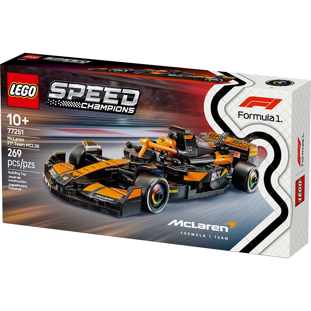 LEGO Speed Champions Coche de Carreras McLaren F1 Team MCL38 77251: Set de construcción de 269 piezas - Edad 10+