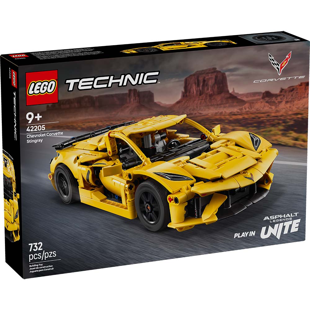 LEGO Chevrolet Corvette Stingray 42205: Set de construcción de 732 piezas - Edad 9+