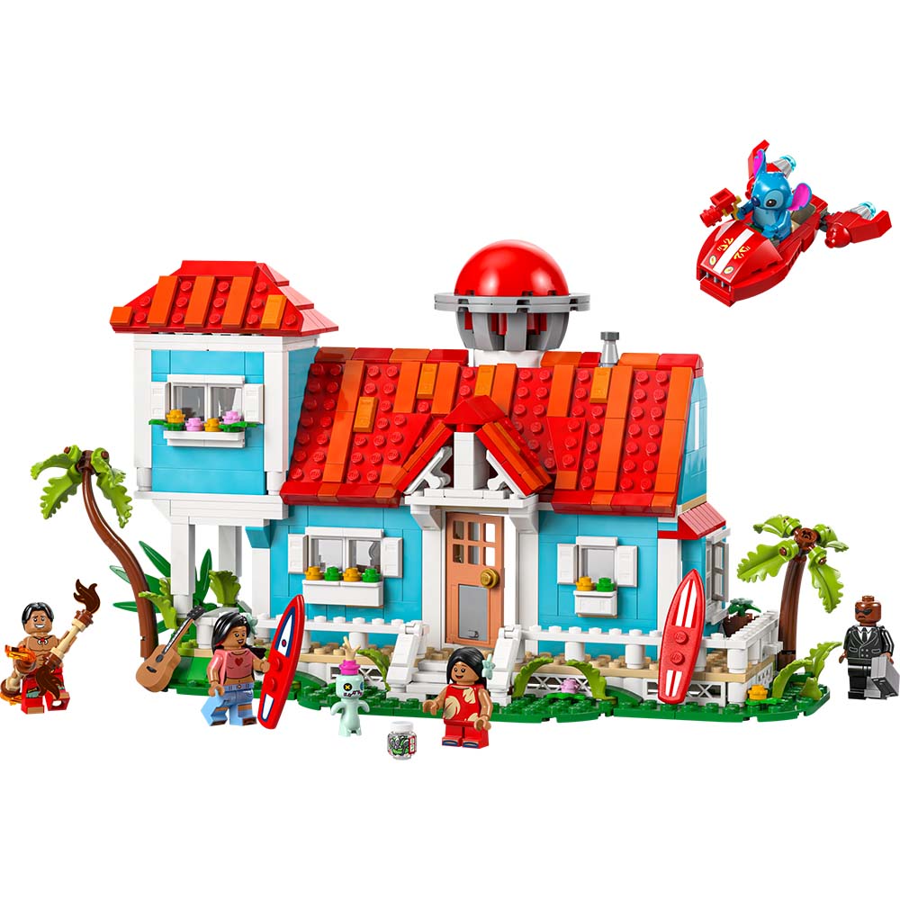 LEGO Casa en la Playa de Lilo y Stitch 43268: Set de construcción de 834 piezas - Edad 9+