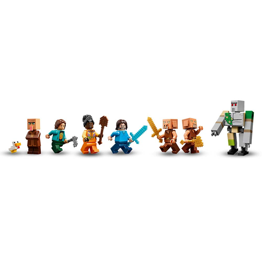 LEGO Minecraft El Ataque a la Aldea del Globo de Ghast 21273: Set de construcción de 555 piezas - Edad 10+