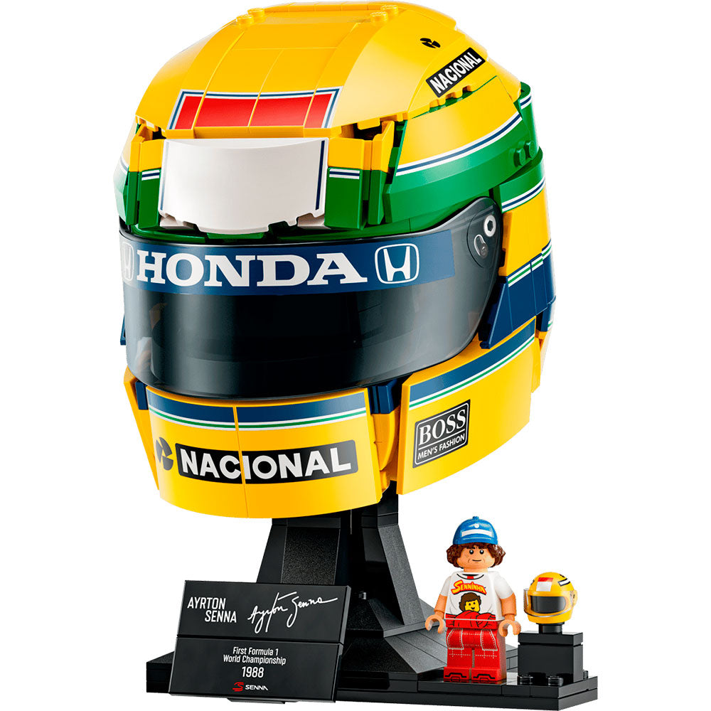 LEGO Editions Casco de Ayrton Senna: Set de Construcción de 931 Piezas con Minifigura - Edad 14+