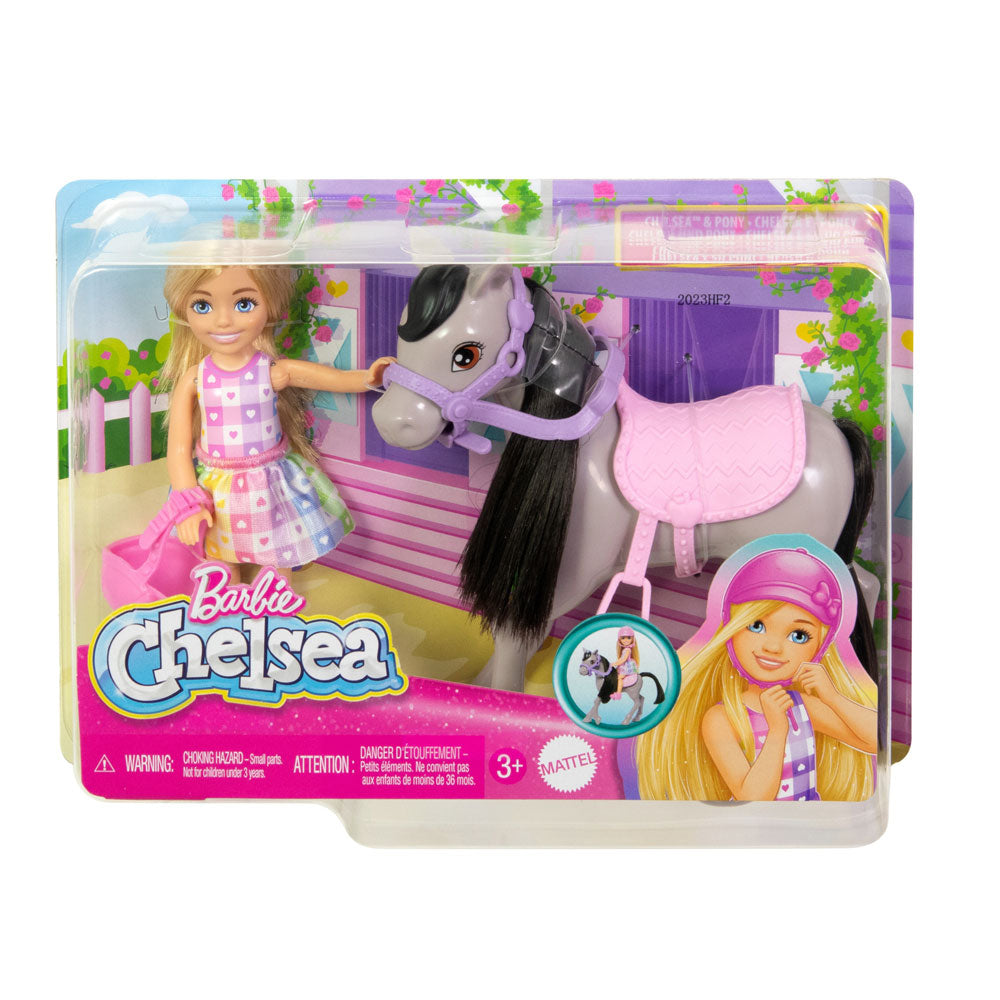 Barbie Chelsea Paseo en Pony HTK29: Set de juego - Edad 4+