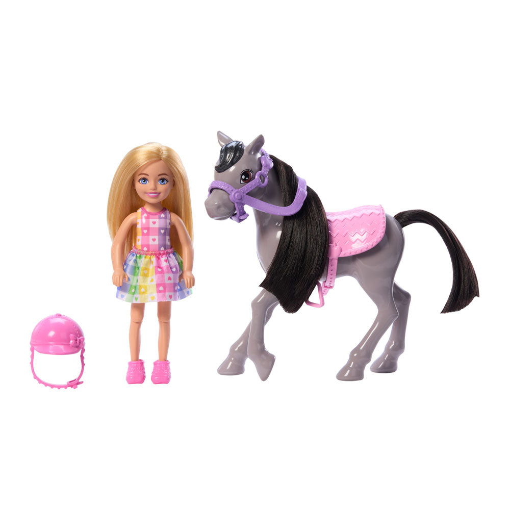Barbie Chelsea Paseo en Pony HTK29: Set de juego - Edad 4+