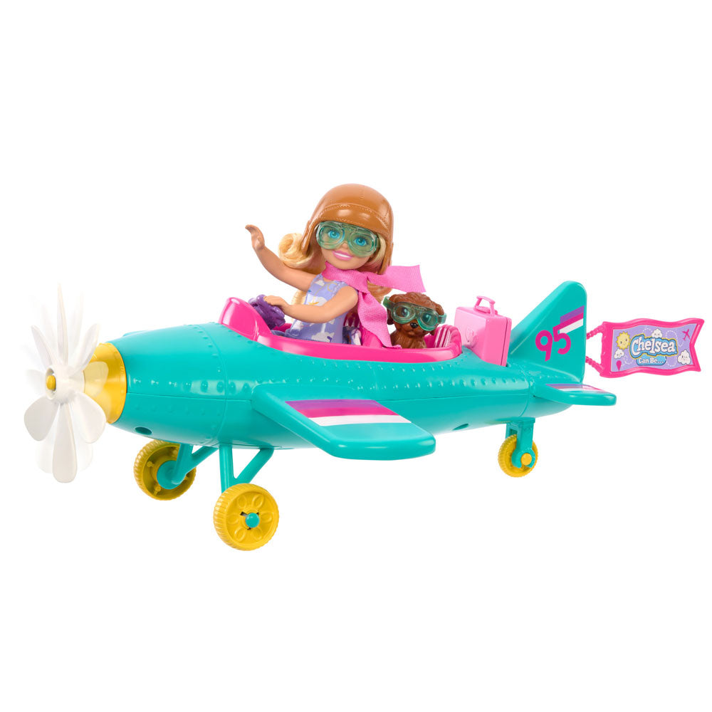 Barbie Chelsea Piloto Avión HTK38: Set de juego - Edad 4+