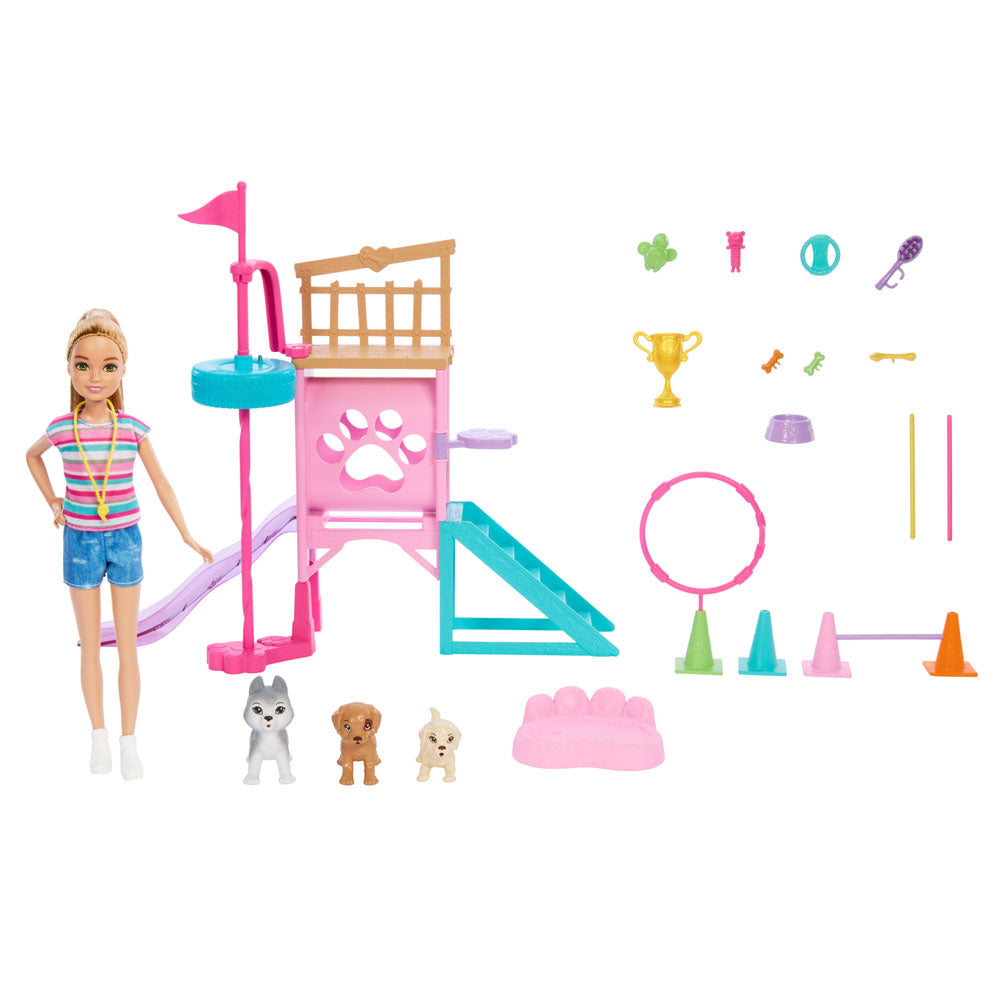 Barbie Stacie al Rescate Entrenadora de Cachorritos HRM10: Set de juego - Edad 4+