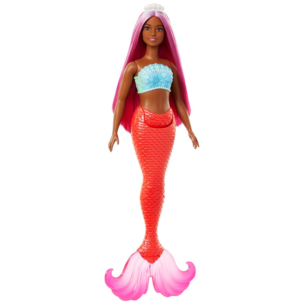 Barbie Ensueño Sirenas con Cabello de Colores Morado HRR02: Muñeca - Edad 3+