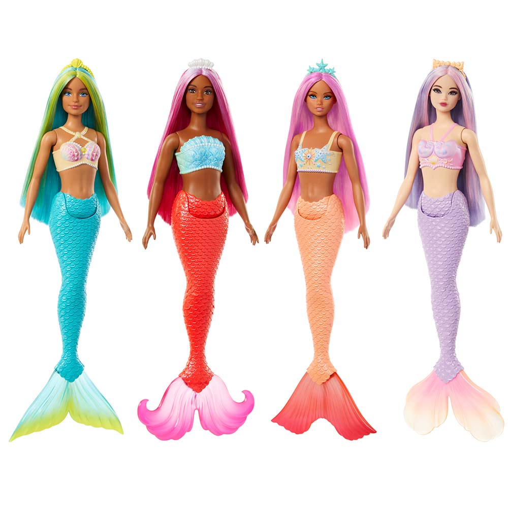 Barbie Ensueño Sirenas con Cabello de Colores Morado HRR02