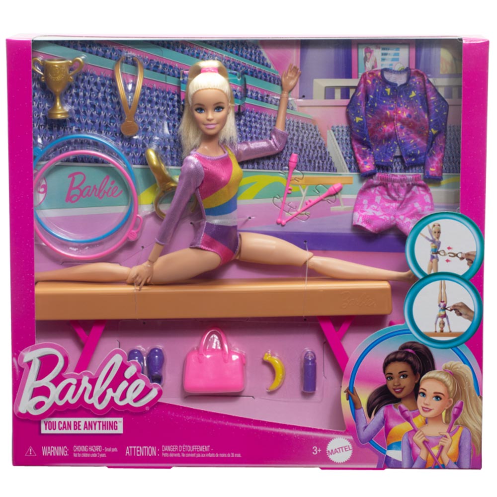 Barbie Profesiones Gimnasta Cabello Rubio HRG52: Muñeca - Edad 3+