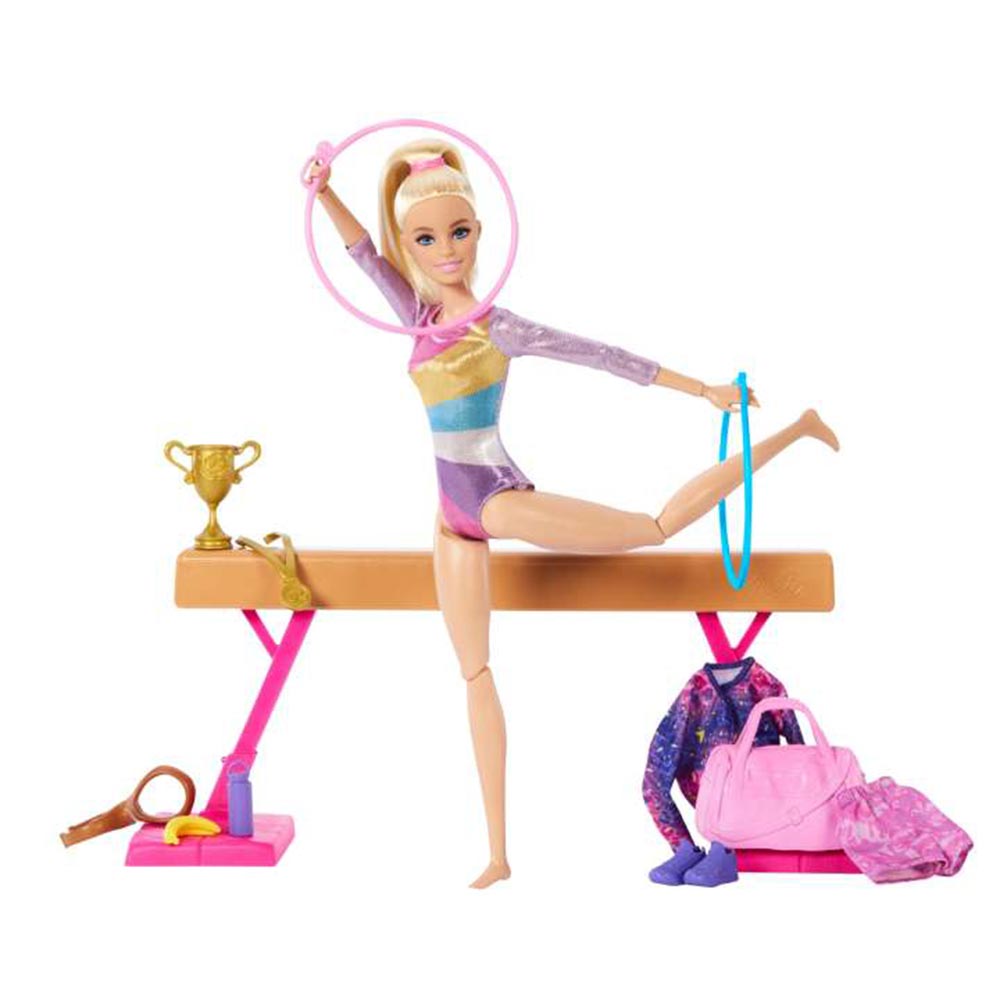 Barbie Profesiones Gimnasta Cabello Rubio HRG52: Muñeca - Edad 3+