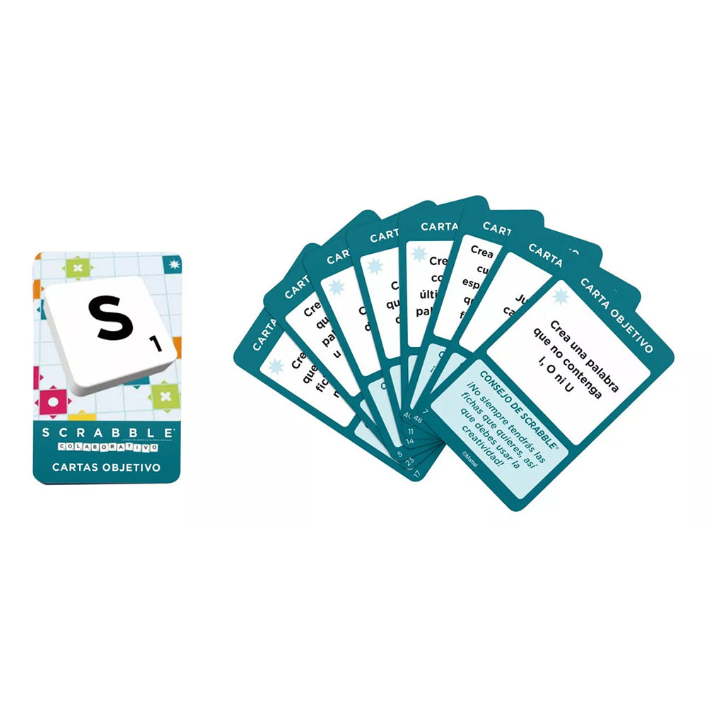 Scrabble 2 en 1 Colaborativo HXM54: Juego de mesa - Edad 8+