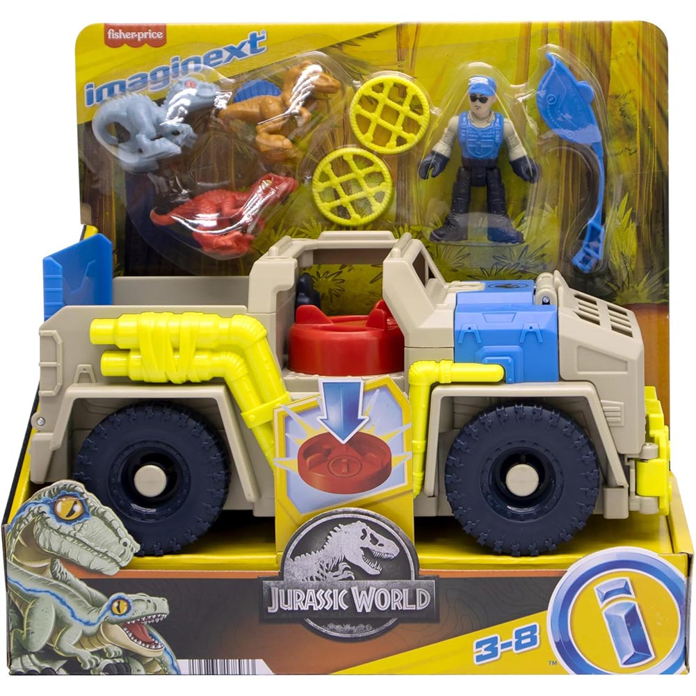Fisher-Price Imaginext Jurassic World Rastreadora de Dinosaurios HRK69: Figura de acción - Edad 3+