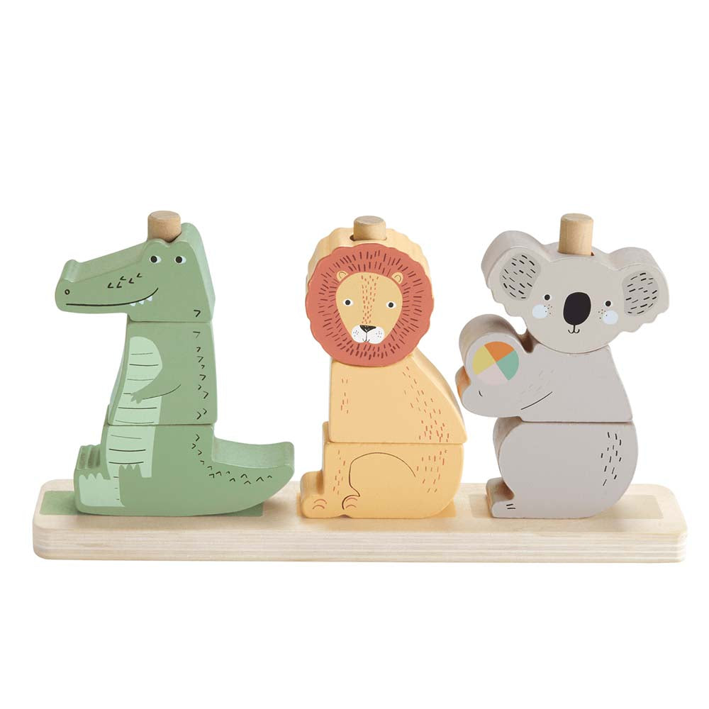 Fisher-Price Juguete Animalitos Apilables de Madera HXV04 - Edad 9 meses+