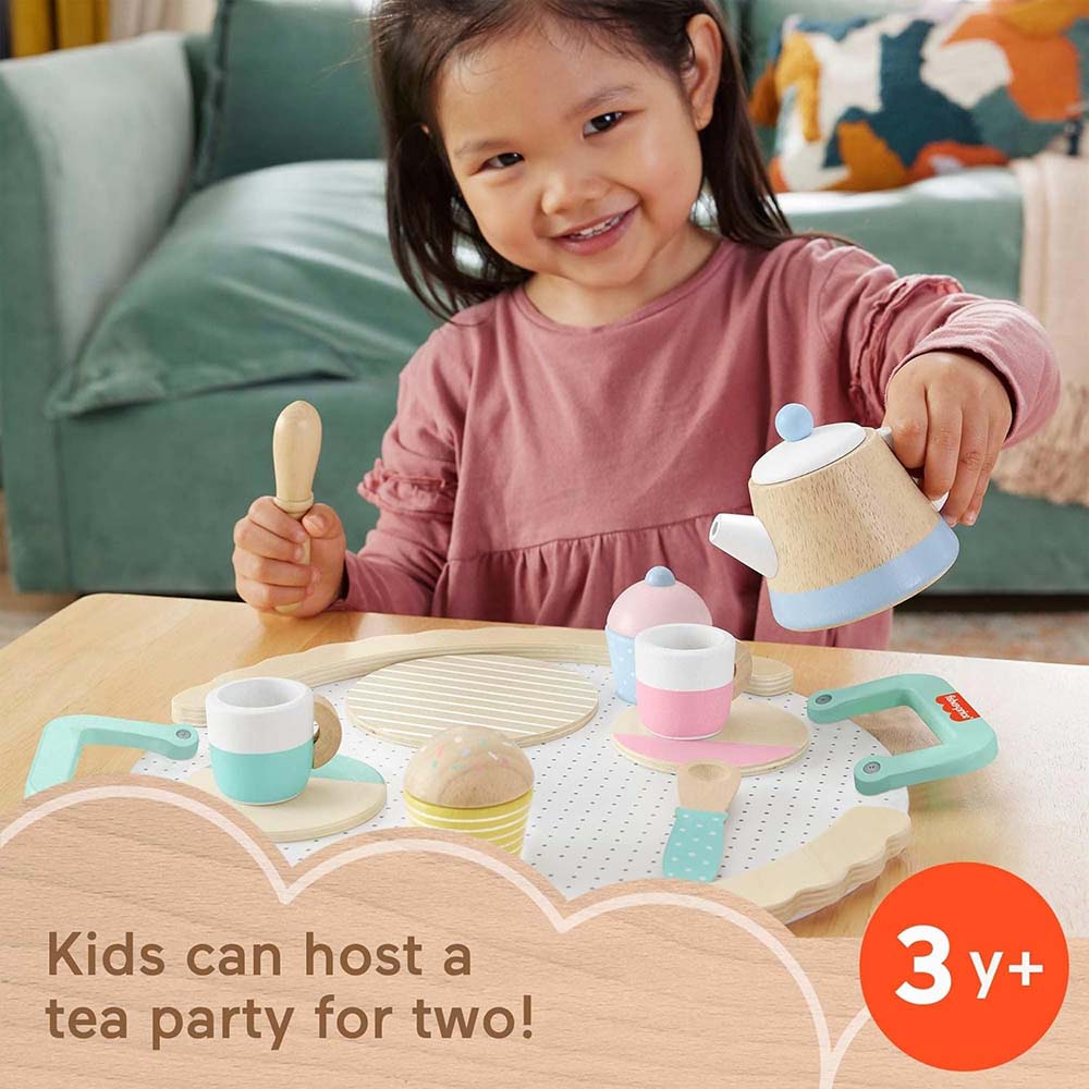 Fisher-Price Juego de Té de Madera HXT82 - Edad 9 meses+