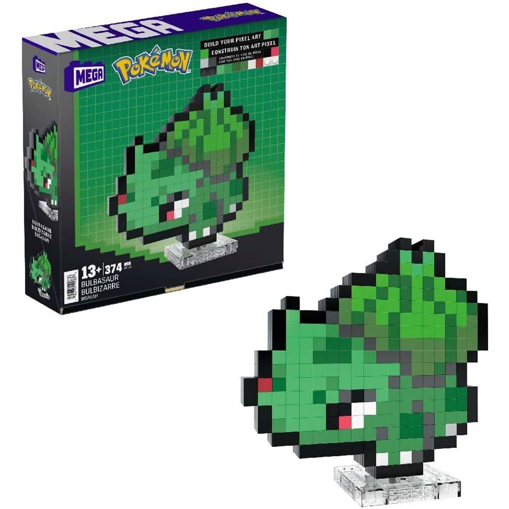 Mattel Mega Pokémon Bulbasaur Pixel HTH75: Set de construcción para armar - Edad 6+
