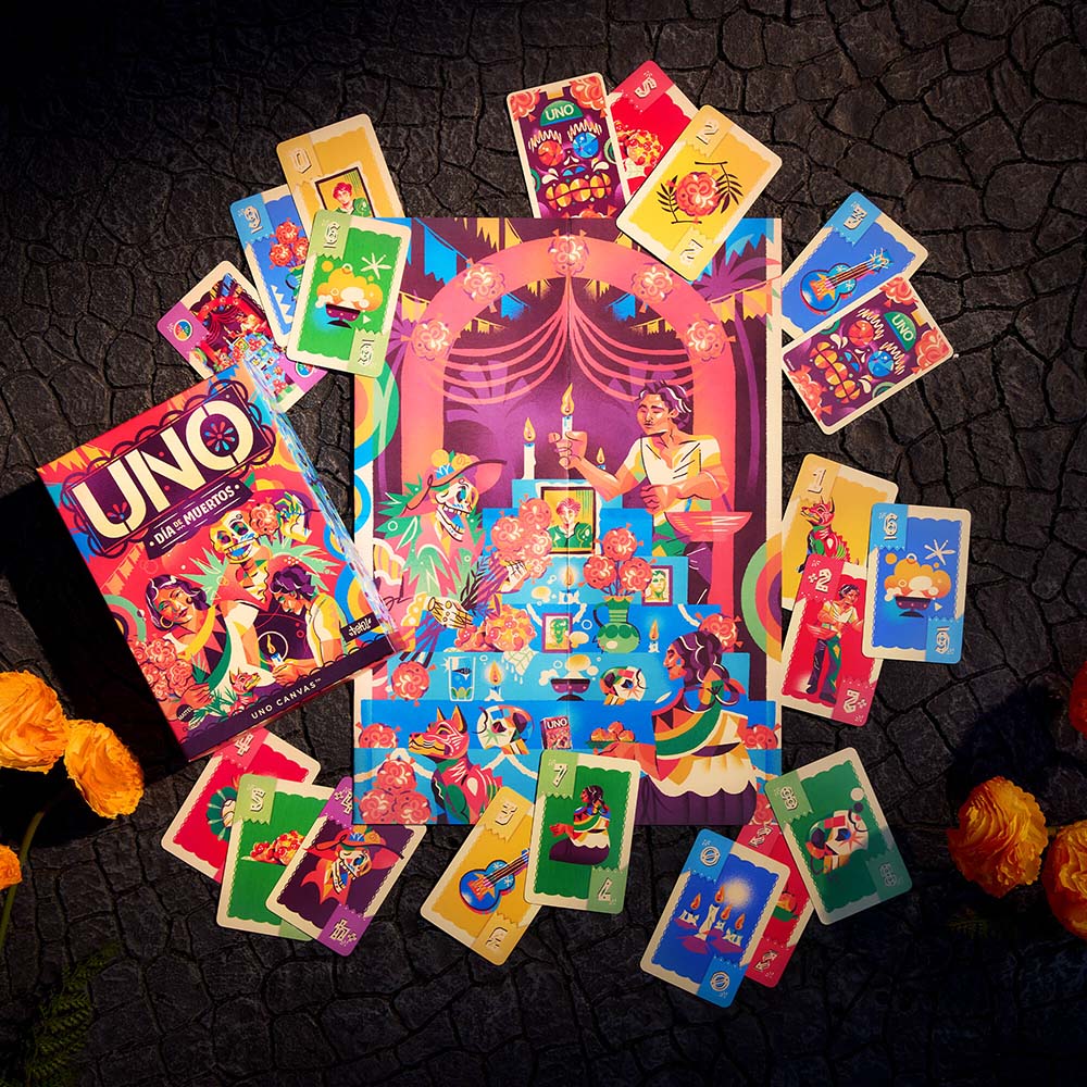 UNO Canvas Día de Muertos Card Game HYH47, juegos de cartas