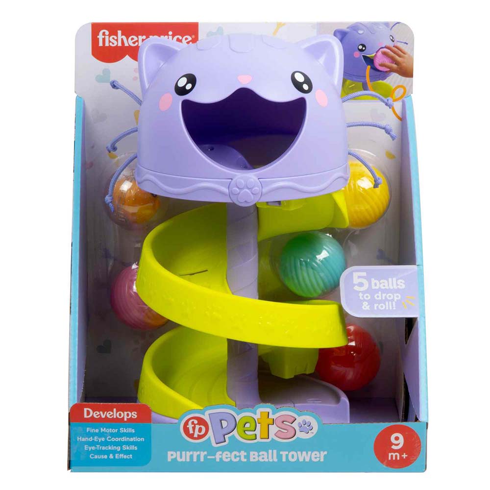 Fisher-Price Juguete para Bebés Gatito Pelotitas Rodantes HTW92 - Edad 9 meses+