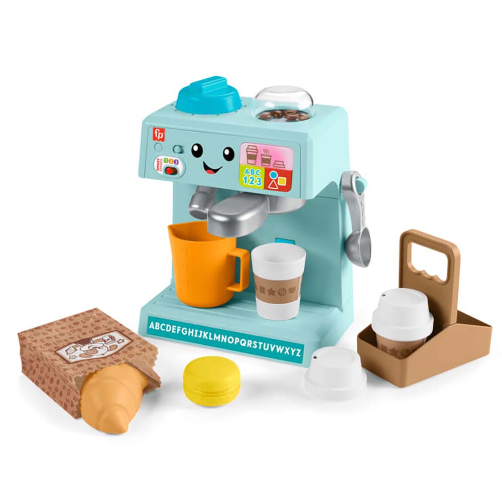 Fisher-Price Ríe y Aprende Juguete para Bebés Mi Primera Máquina de Café HYP38 - Edad 9 meses+