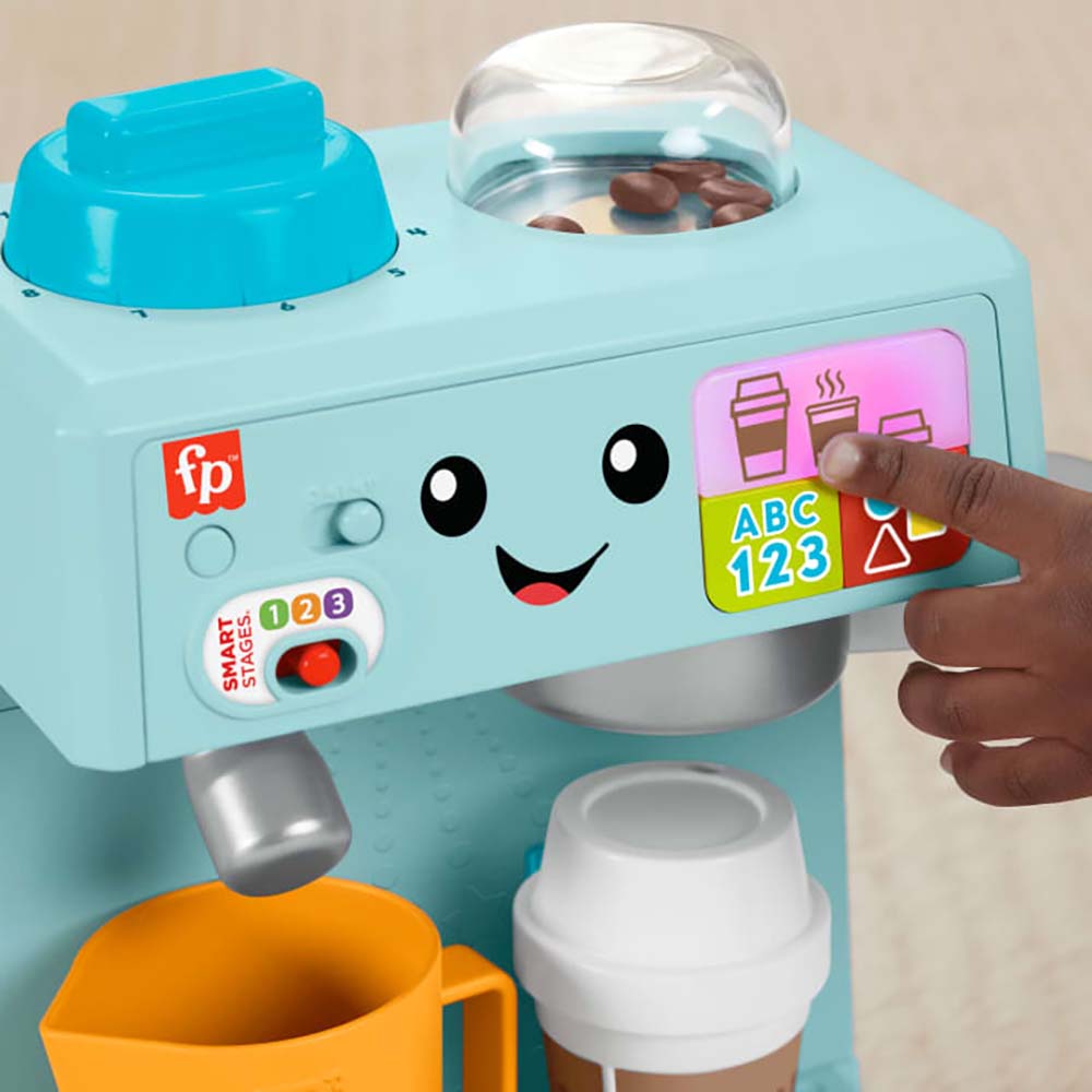 Fisher-Price Ríe y Aprende Juguete para Bebés Mi Primera Máquina de Café HYP38 - Edad 9 meses+