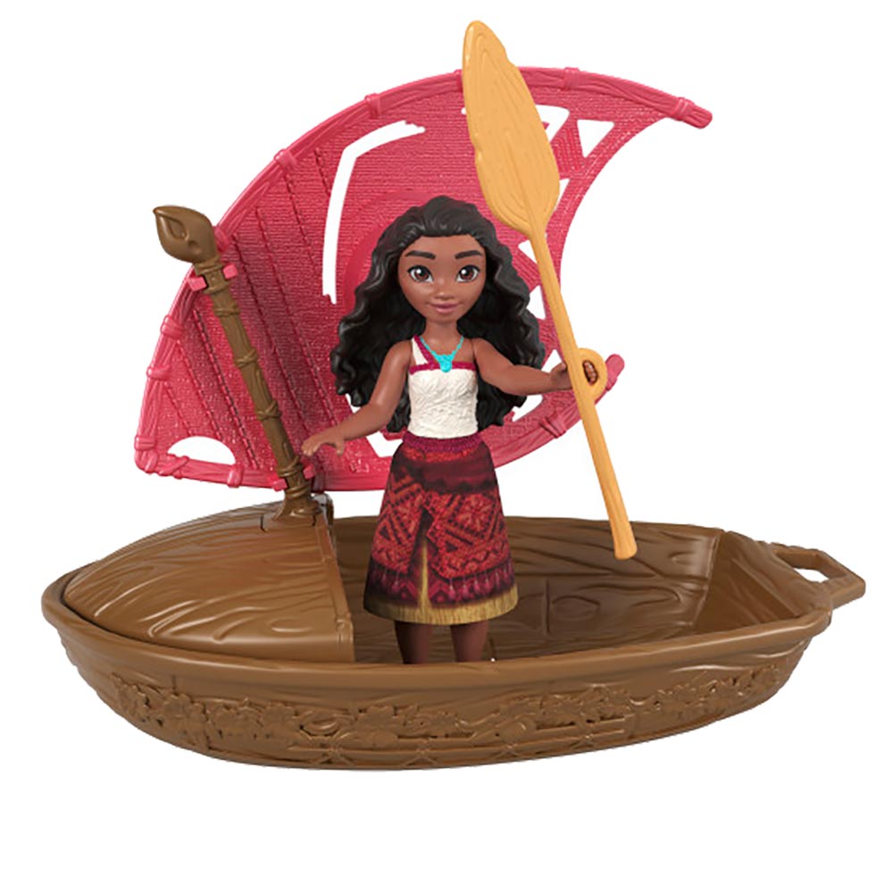 disney Moana 2 Set de Juego Canoa con Mini Muñeca Sorpresa y Accesorios JBT43 - Edad 3+