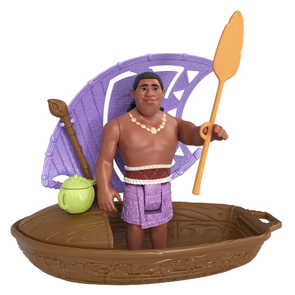disney Moana 2 Set de Juego Canoa con Mini Muñeca Sorpresa y Accesorios JBT43 - Edad 3+
