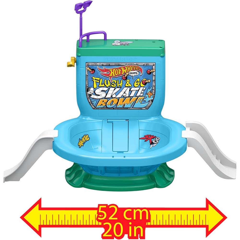 Hot Wheels Skate Set Bowl de Inodoro HXL16: Patineta de dedo - Edad 5+