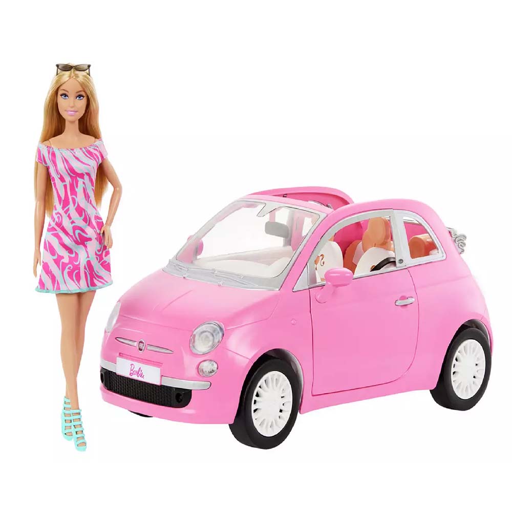 Barbie Fiat Rosa con Muñeca HRG59 – Juguetibici eCommerce