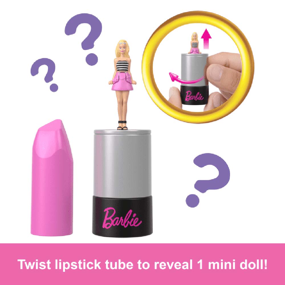 Barbie Mini Barbieland Lápiz labial revelación sorpresa HYF19: Coleccionable sorpresa - Edad 3+
