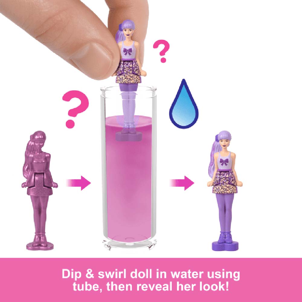 Barbie Mini BarbieLand Color Reveal Agua Sorpresa HYF28: Coleccionable sorpresa - Edad 3+