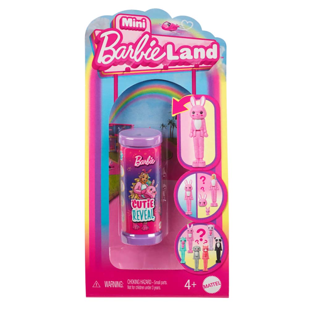 Barbie Mini Barbieland Cutie Reveal y mascota HYM25: Coleccionable sorpresa - Edad 3+