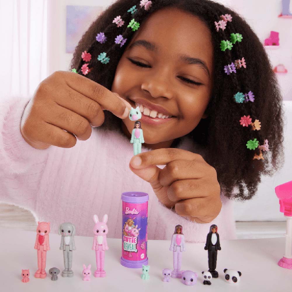 Barbie Mini Barbieland Cutie Reveal y mascota HYM25: Coleccionable sorpresa - Edad 3+