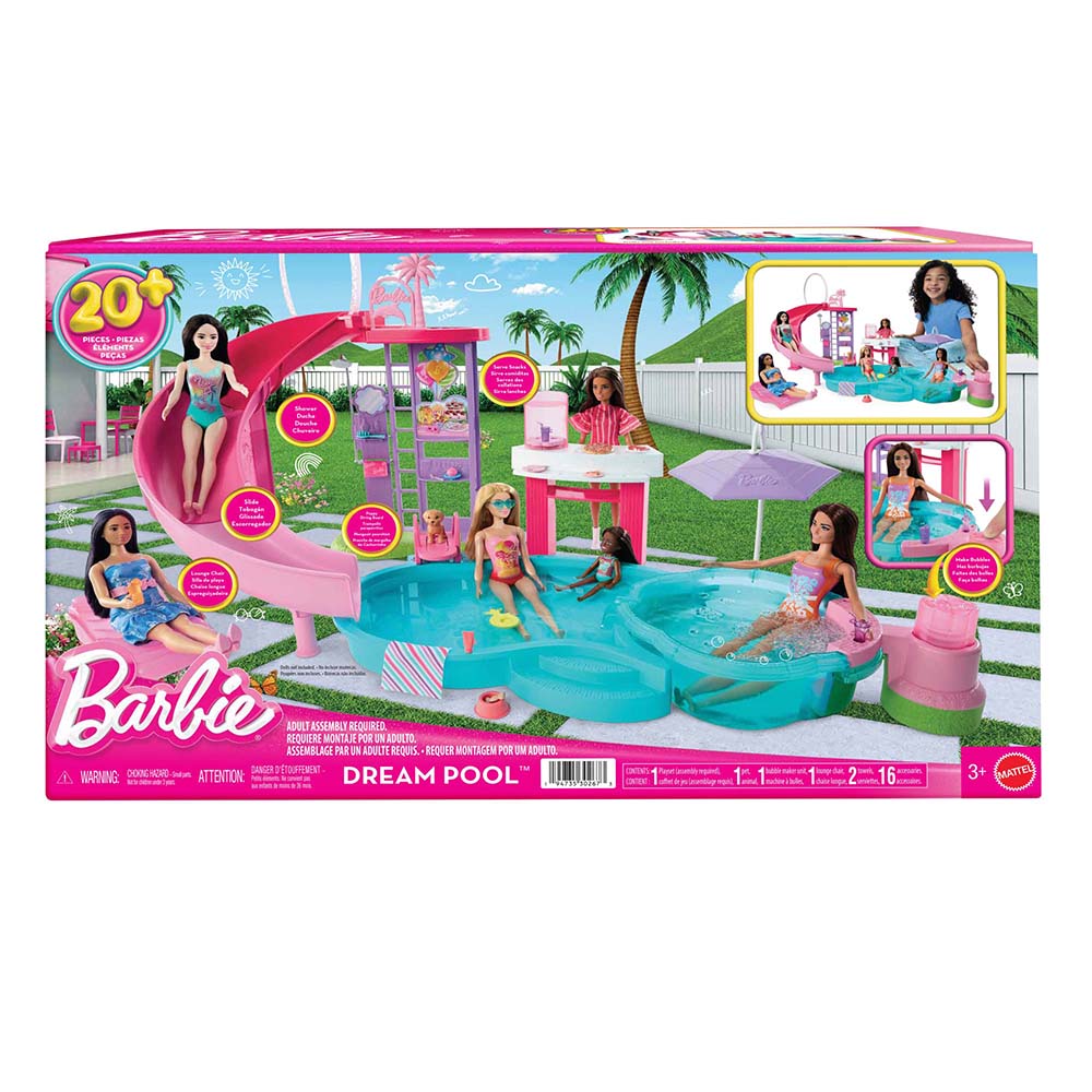 Barbie Set de Juego Piscina de los Sueños JFP01 – Juguetibici