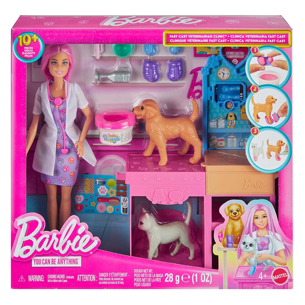 Barbie Clínica Veterinaria Fast Cast JFX93, sets de juego