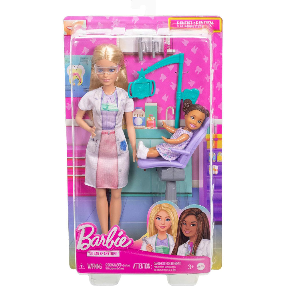 Barbie Set de Profesiones Dentista JCR71: Muñeca - Edad 4+