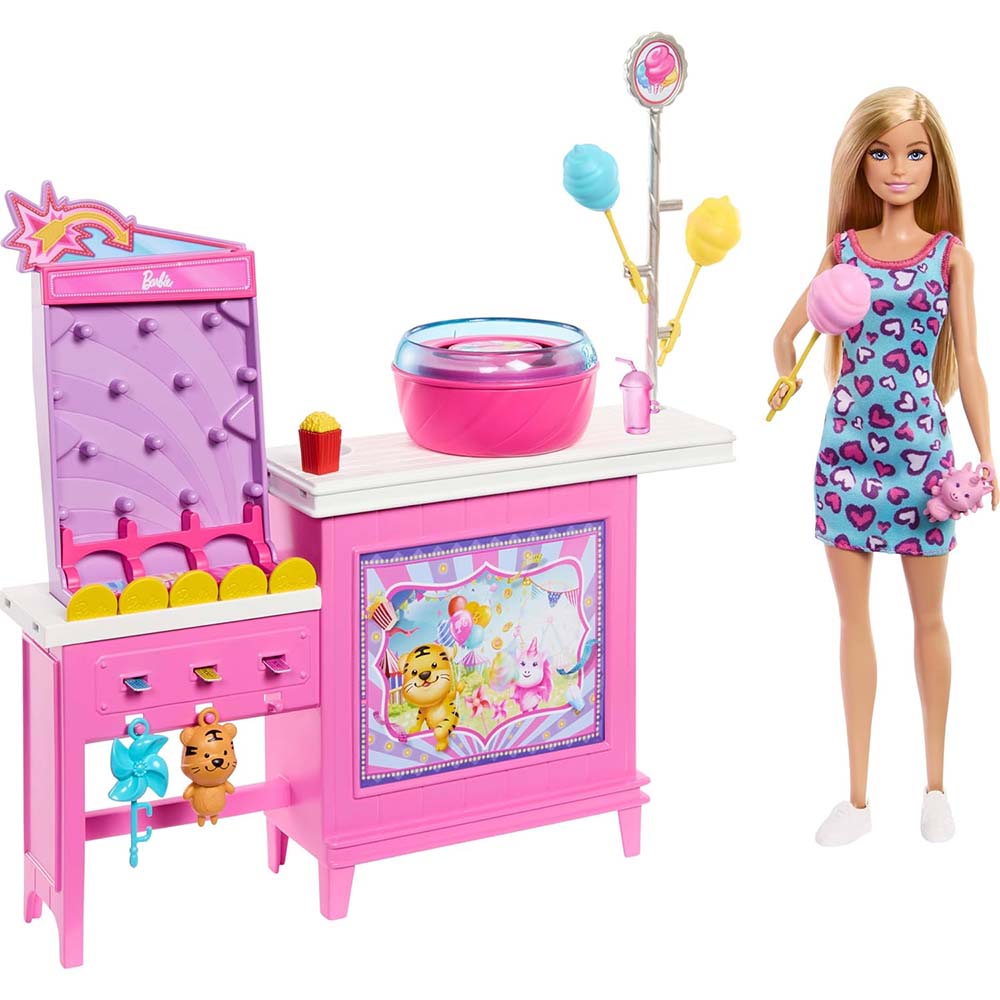 Barbie Misterios: Detectives de Playa "Malibu" Stand de Juegos y Premios JFV67, sets de juego