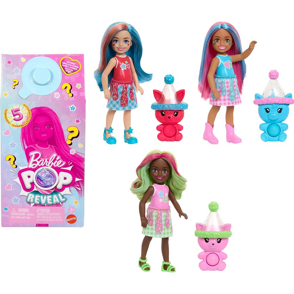 Barbie Pop Reveal Chelsea Temática de Animalitos JDM08: Muñeca - Edad 3+