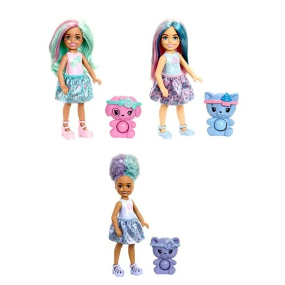Barbie Chelsea Dulces Sorpresas JFY02, muñecas y muñecos