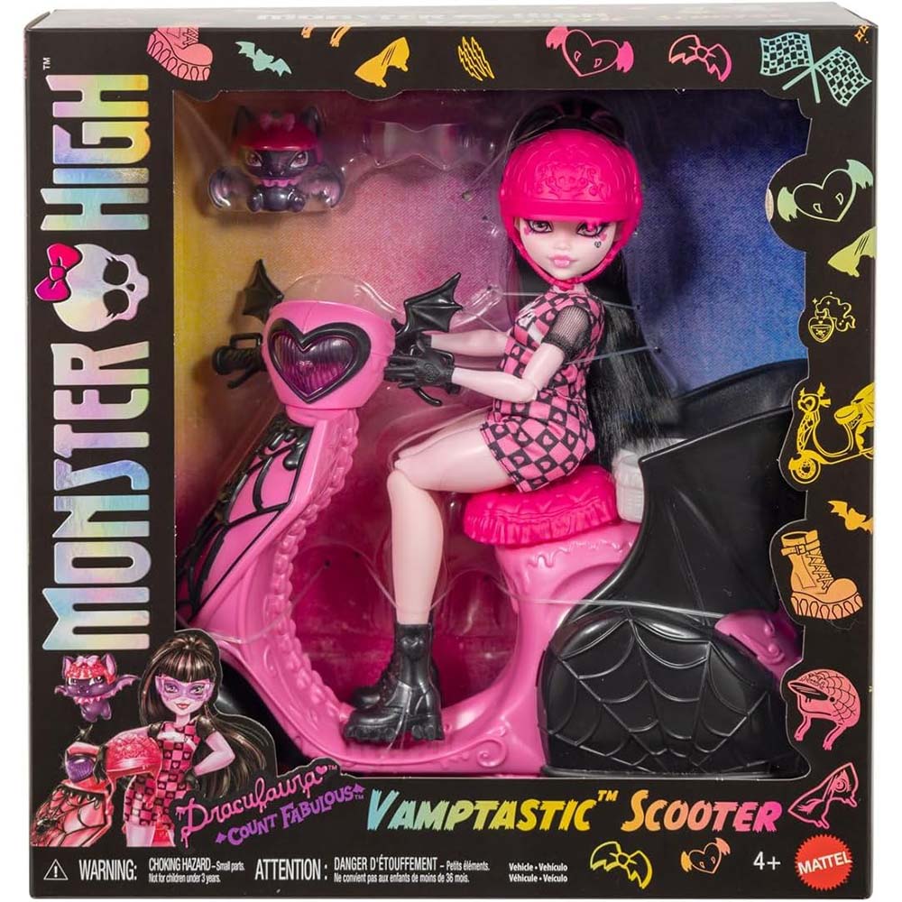 Monster High Draculaura Con Scooter, muñecas y muñecos