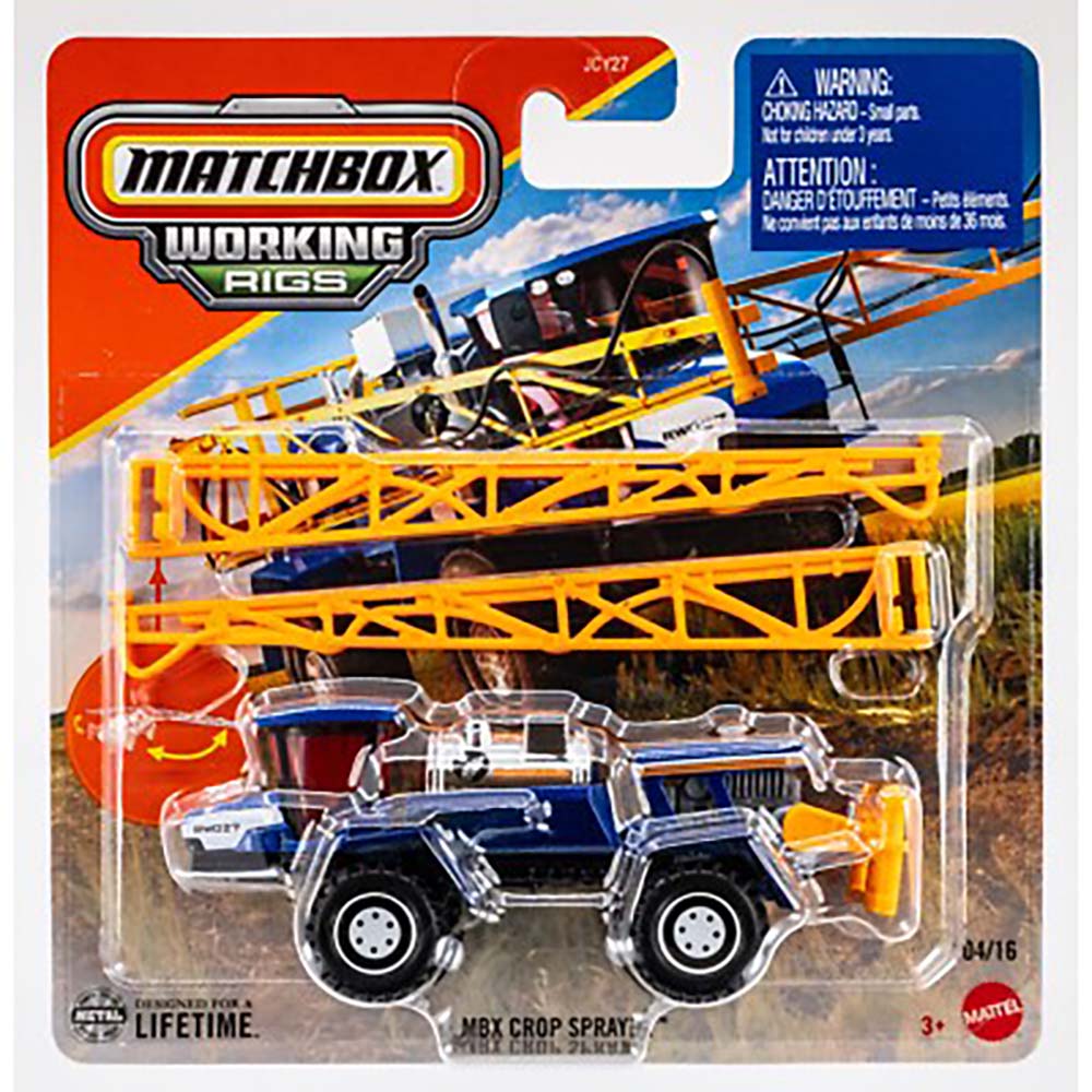 Matchbox Working Rigs Crop Sprayer JCY27, vehículos de juguete