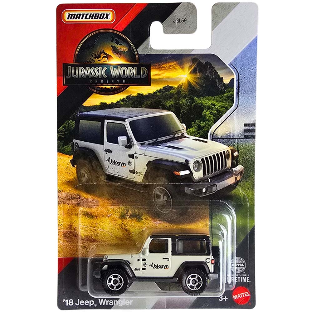 Matchbox Jeep Wrangler '18 – Modellino In Pressofusione Scala 1:64 – Colori Bianco E Nero