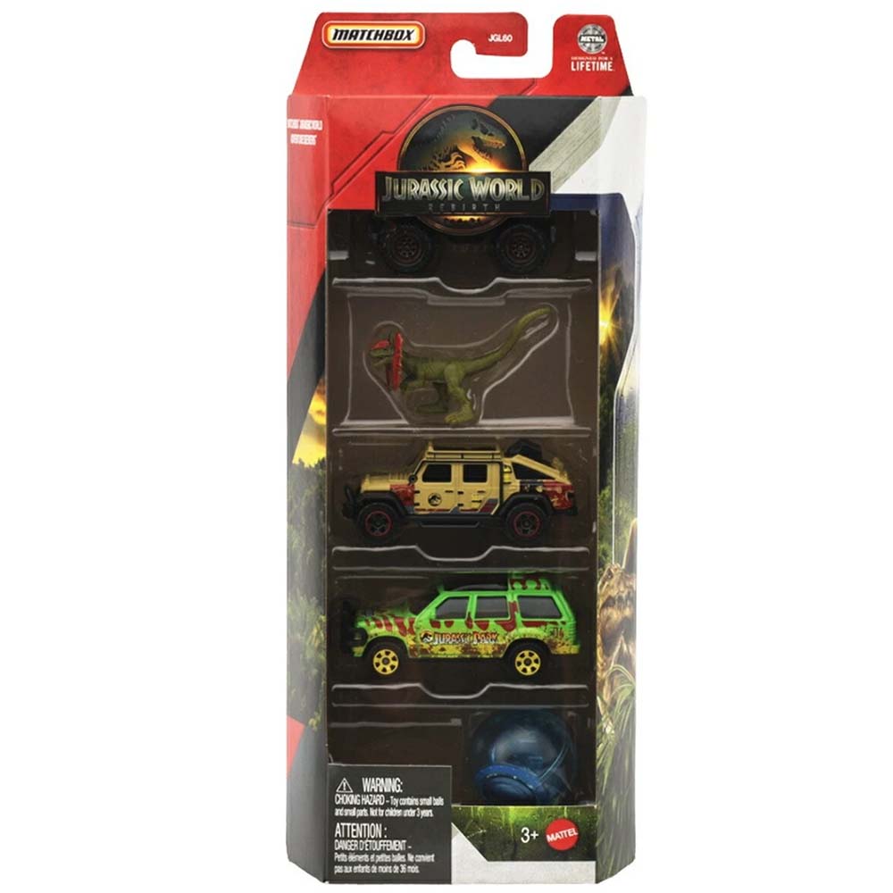 Matchbox Jurassic World Rebirth Paquete de 5 JGL26