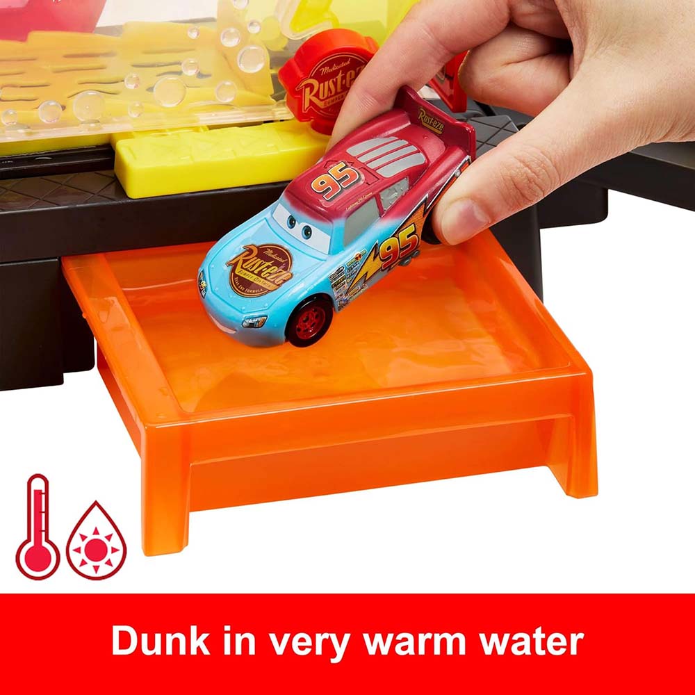 Cars Disney y Pixar Color Changers Pista AutoLavado Rayo Mcqueen JBM70, pistas y sets de vehículos