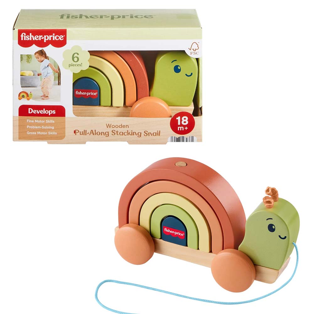 Fisher Price Amigo Caracol de Madera JCY37, juguetes didácticos
