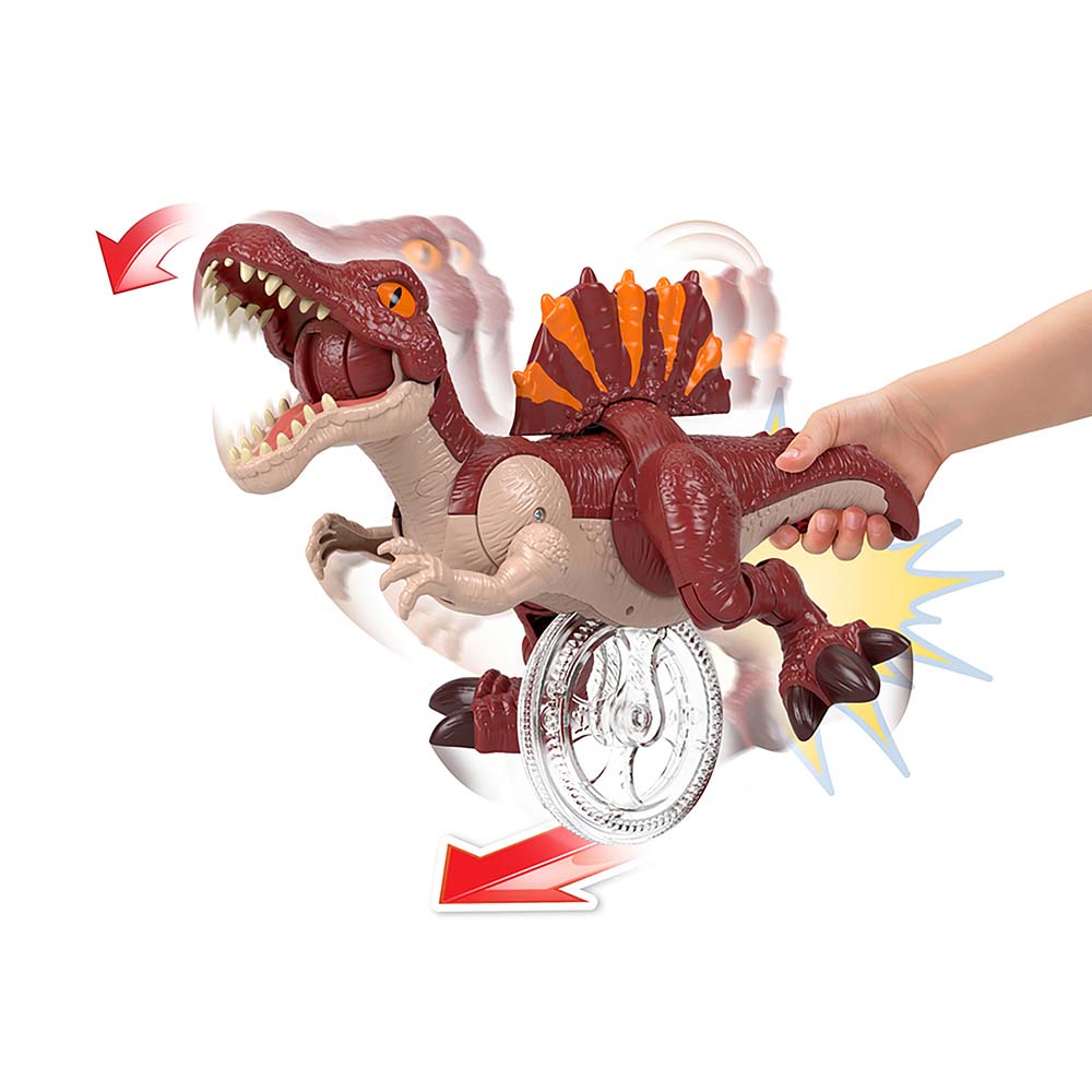 Imaginext Jurassic World Rebirth Sprinting Spinosaurus JFR24, figuras de acción