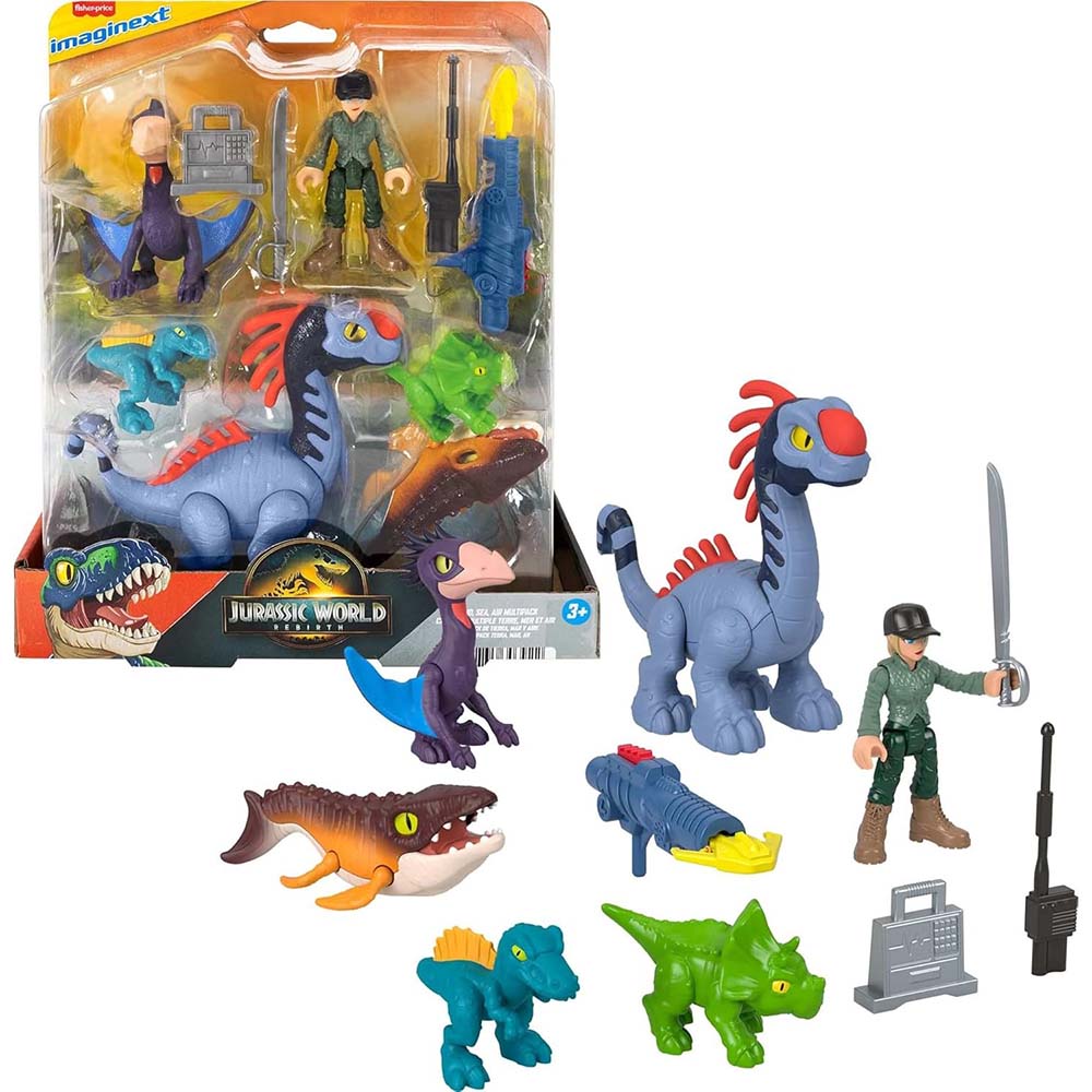 Imaginext Jurassic World Rebirth Multipack 5 dinosaurios JFR25, sets de juego