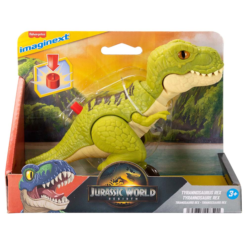 Imaginext Jurassic World Dinosaurio de Juguete Rebirth T-Rex JFJ65, figuras de acción