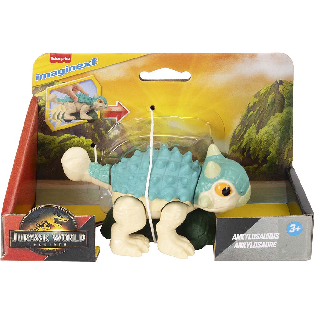 Imaginext Jurassic World Rebirth Ankilosaurus JDK79, figuras de acción