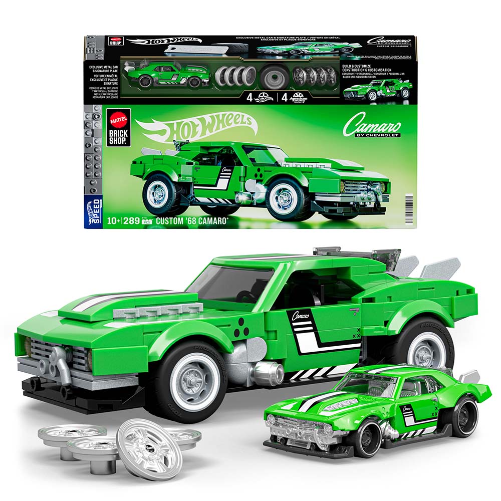 Mattel Brick Shop Hot Wheels Speed Custom 68 Camaro JFT16, sets de construcción
